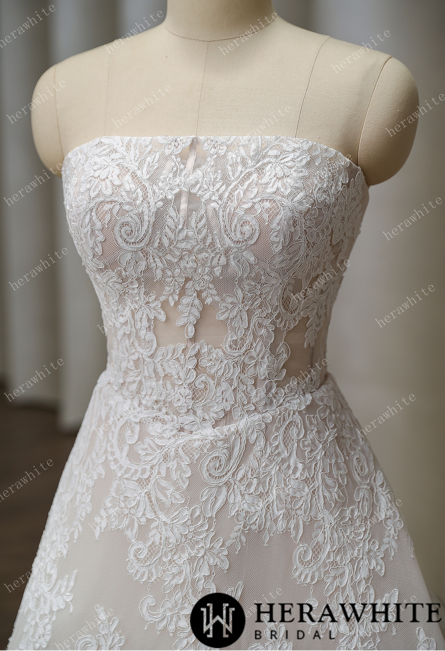 Floral Fantasy A-Line With Organza Dress And Captivating Details