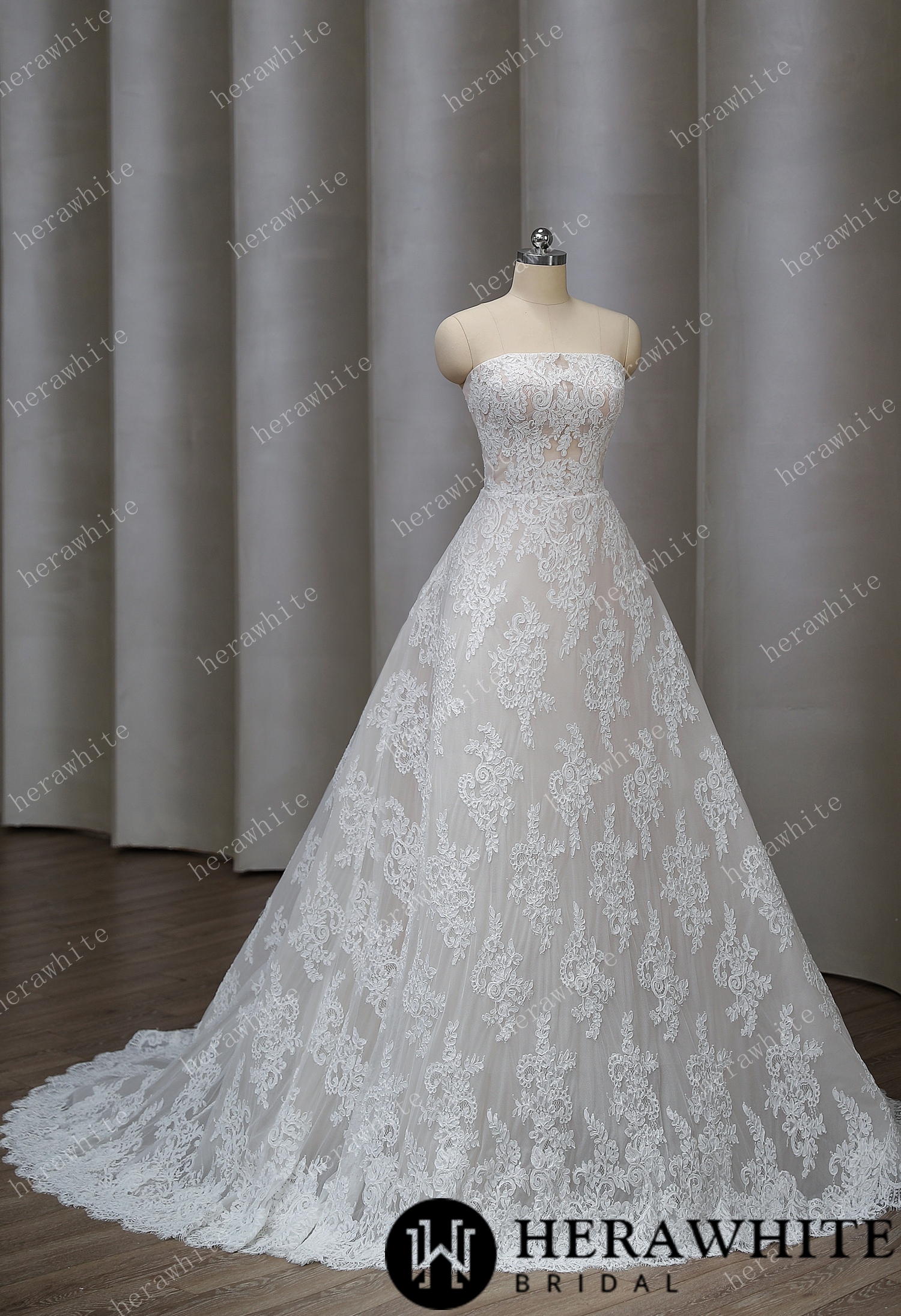 Floral Fantasy A-Line With Organza Dress And Captivating Details