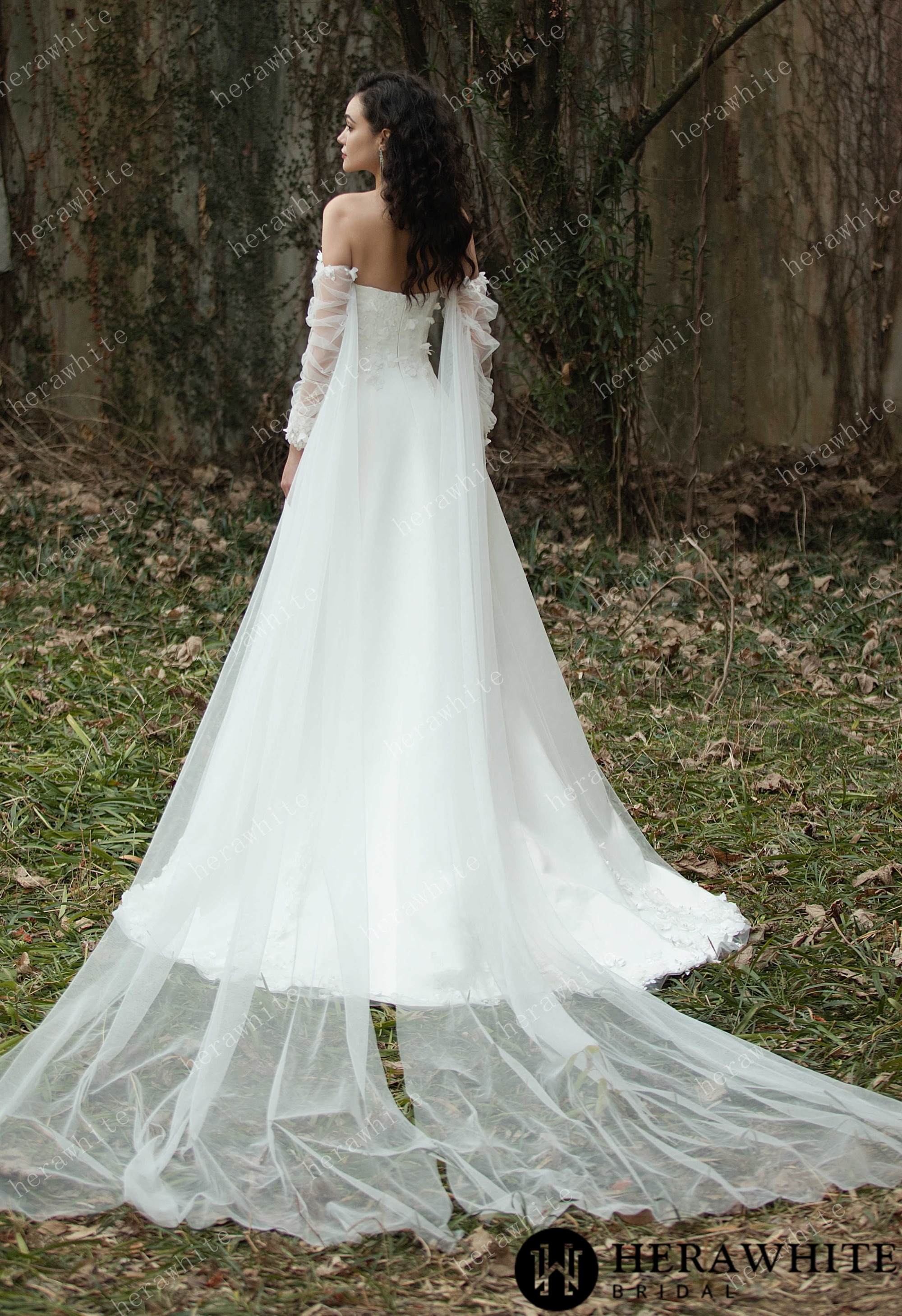 Fairy Sweetheart Neckline Satin Gown With Ribbon