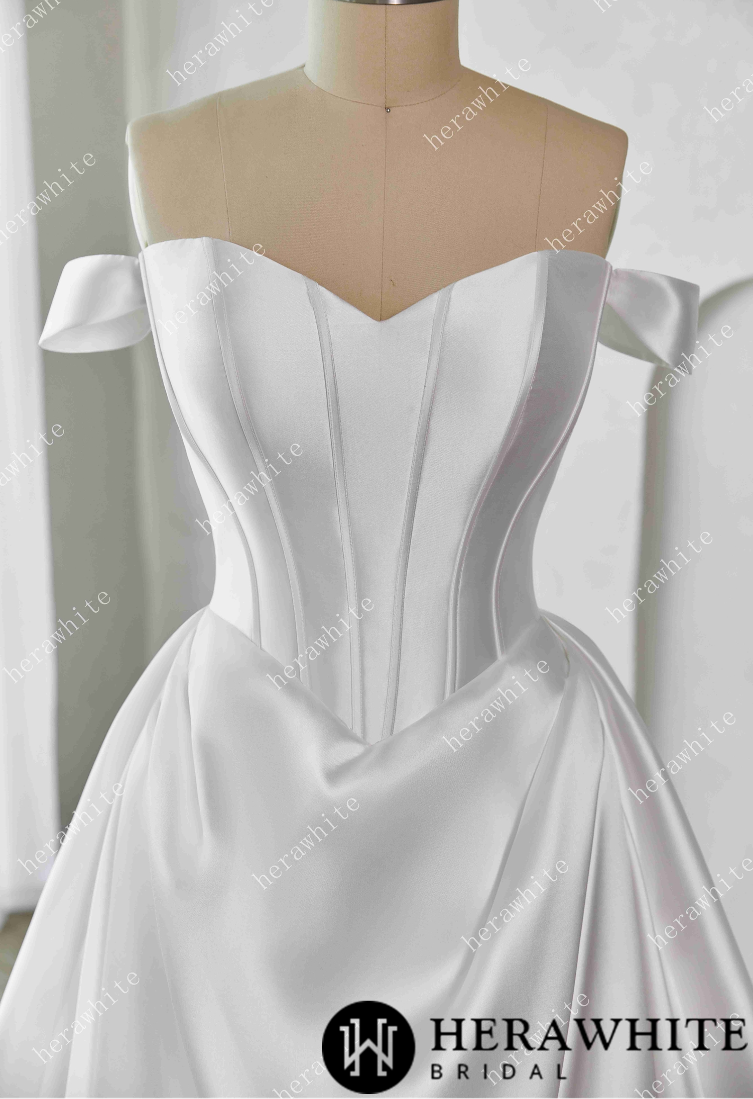 Elegant Corset Mikado Ball Gown with Soft Sweetheart Neckline