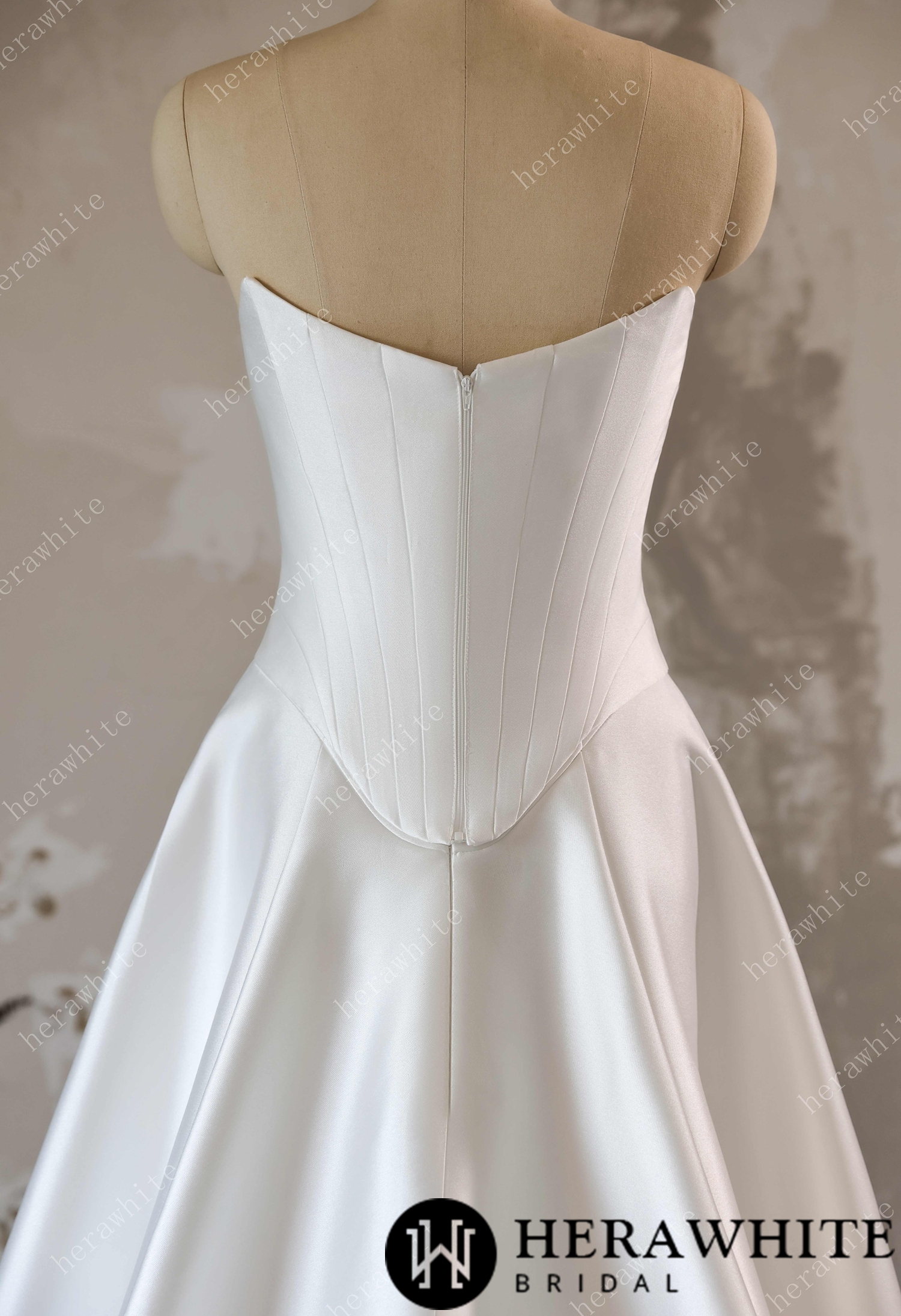 Elegant Two-Piece Wedding Dress- Like Overlay