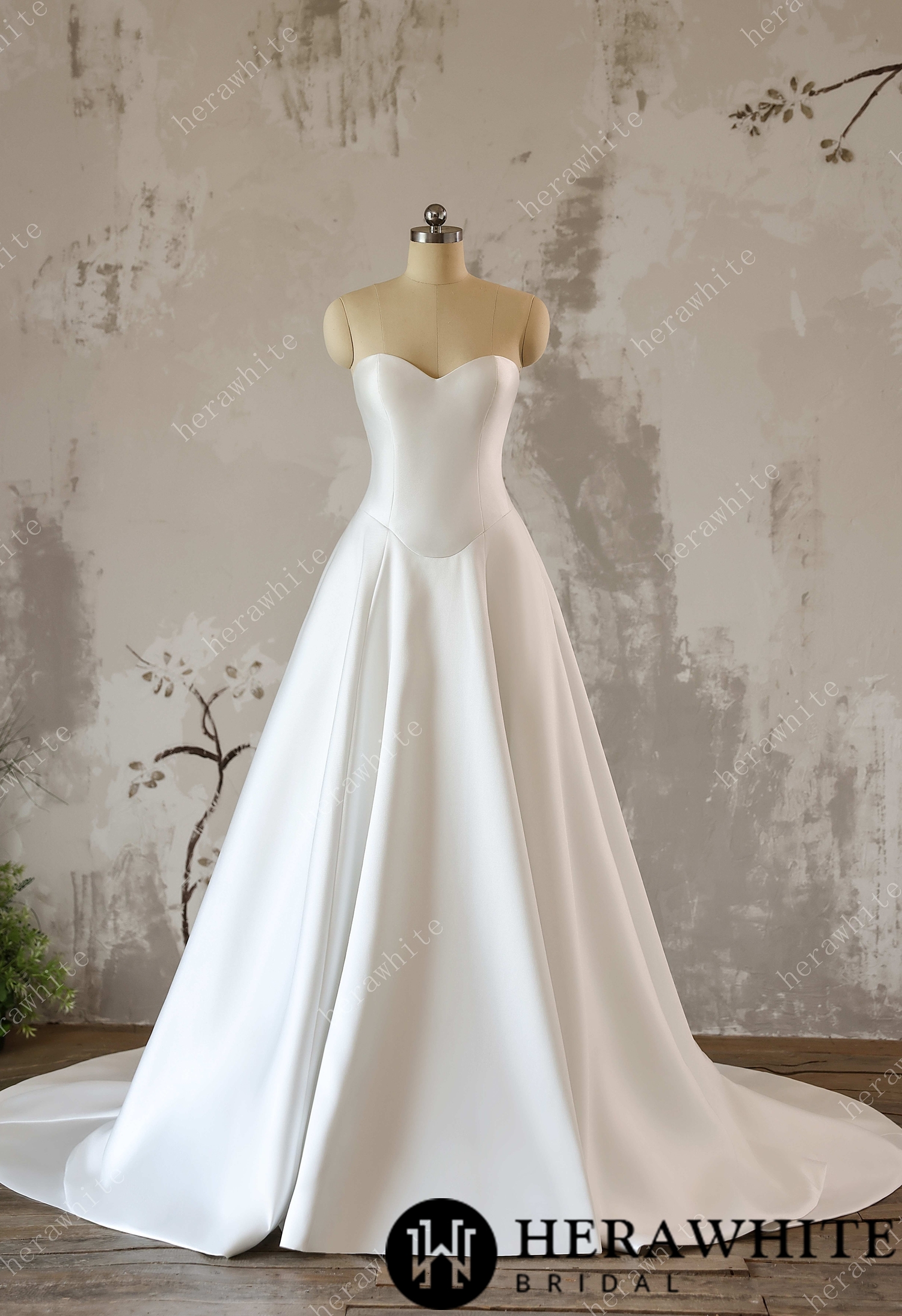 Elegant Two-Piece Wedding Dress- Like Overlay