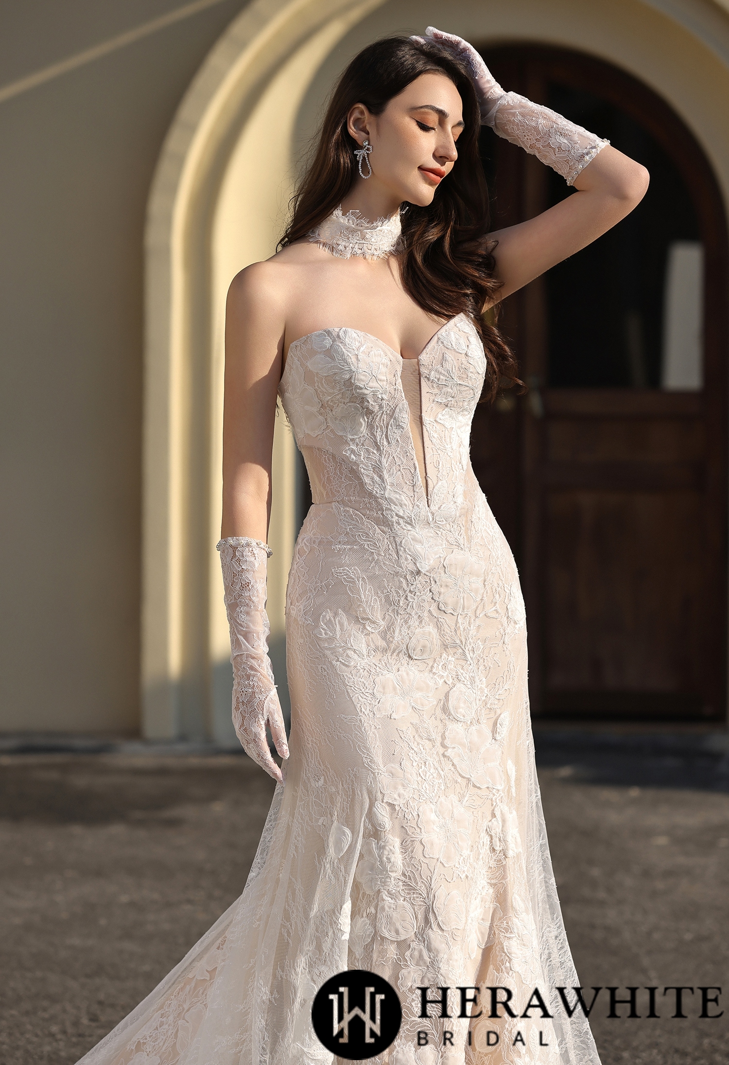Detachable Lace Bridal Choker Collar