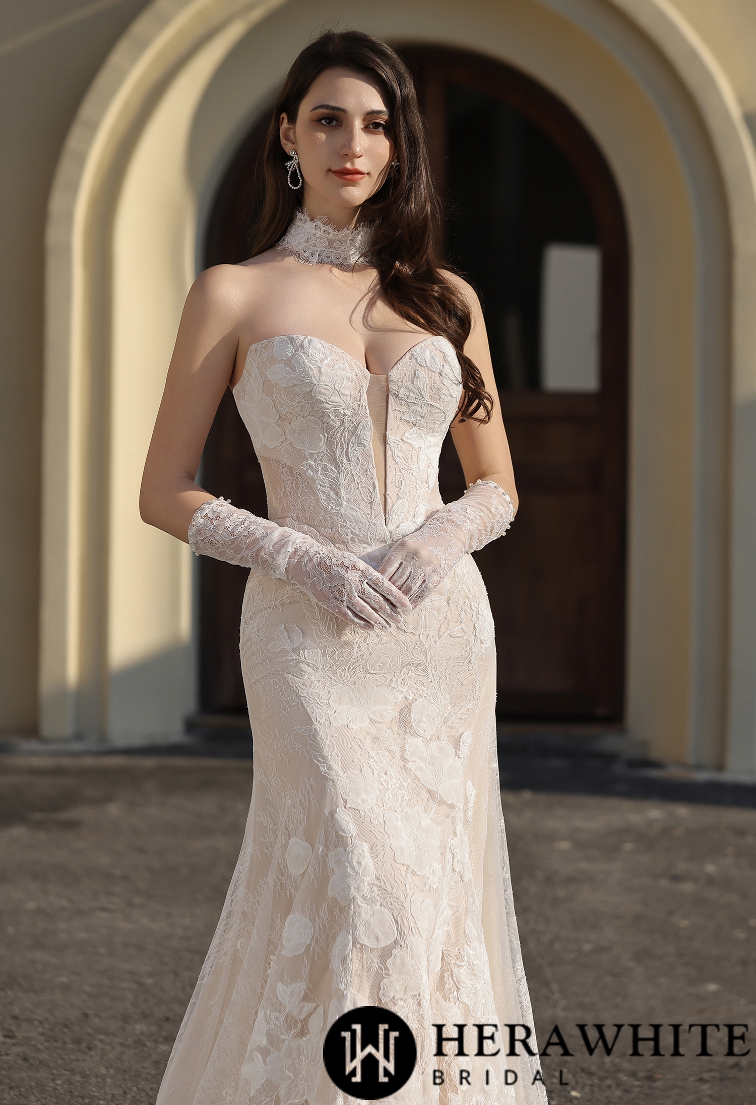 Detachable Lace Bridal Choker Collar