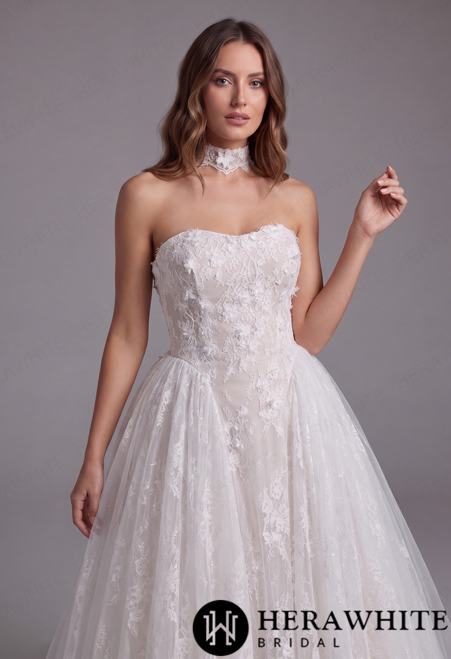 Vintage Sweetheart  Allover Chantilly Lace  Ballgown Wedding Dress