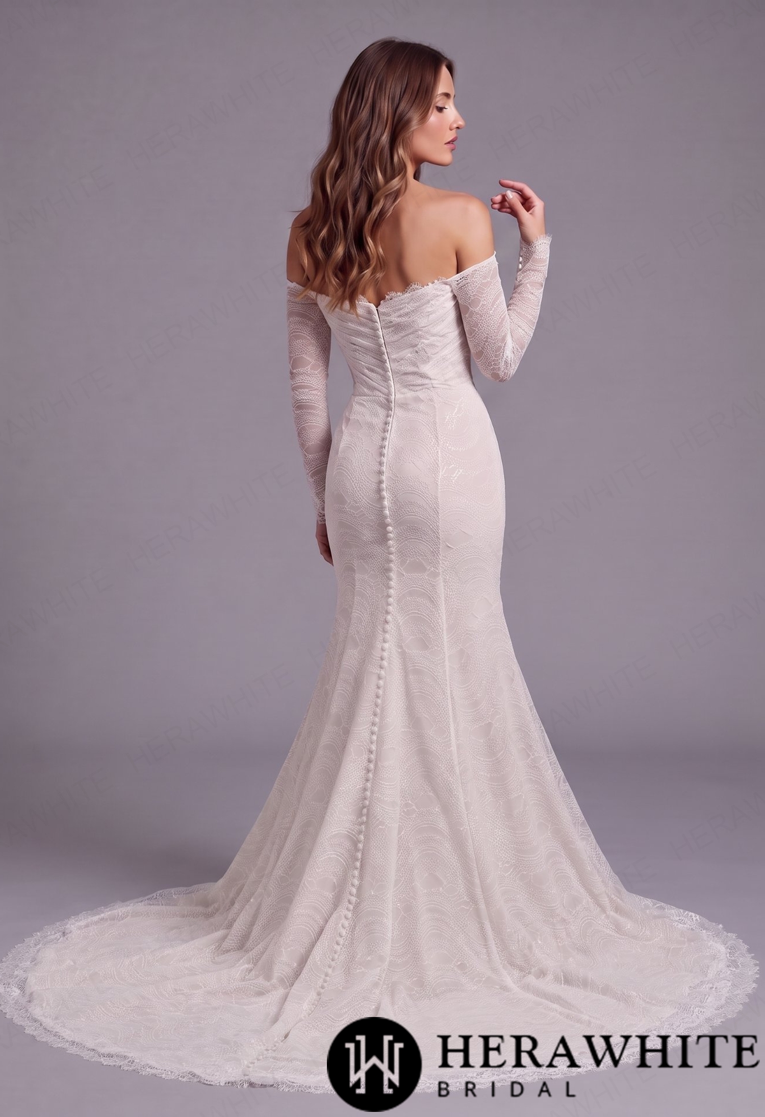 Romantic Textured Chantilly Lace Sheath Wedding Dress with Detachable Straps