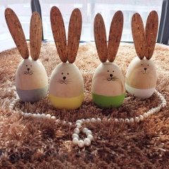 Wooden Easter rabbit decoration