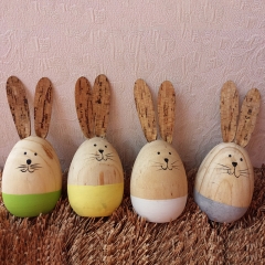 Wooden Easter rabbit decoration