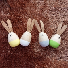 Wooden Easter rabbit decoration