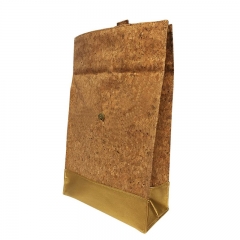 Foldable lunch bag cork and PU