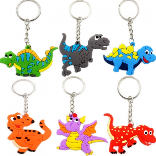 pvc keychain, dinosaur keychain