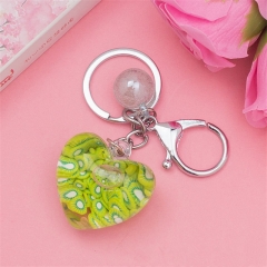 acrylic heart keychain, oil keychain