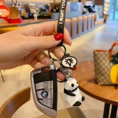 PVC cute animals keychain with logo