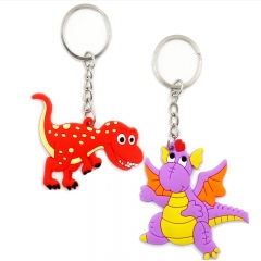 pvc keychain, dinosaur keychain