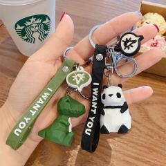 PVC cute animals keychain with logo