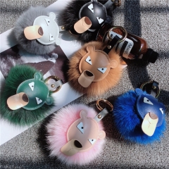 Fakefur lion keychain, cute keychain