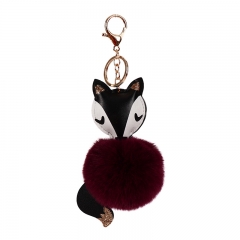 Fakefur fox keychain, cute keychain