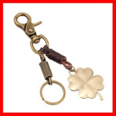 Real leather keychain, alloy keychain