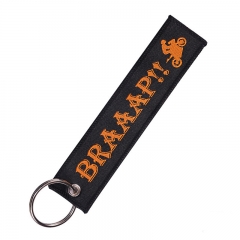 embroidery keychain with cusotmer logo, high quality keychain