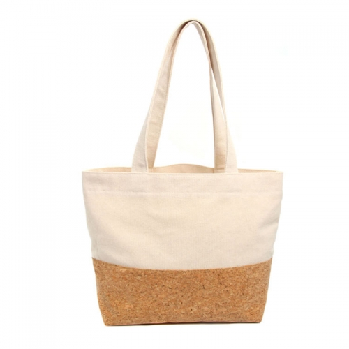 Canvas and cork shopping bags, canvas tote bags,reusable bags,shopper bags