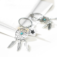 metal dream catcher keychain, cute keychain