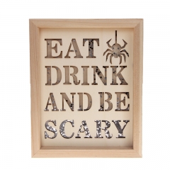 Wooden halloween wall decoration