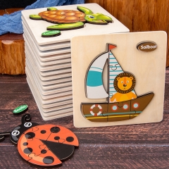 Wooden IQ puzzle for kids
