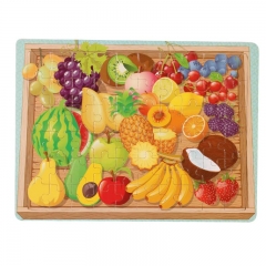 Wooden cartoon puzzle for kids