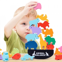 Animals balances stone wooden children toys