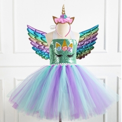 Party tutu dress and hair ornaments set