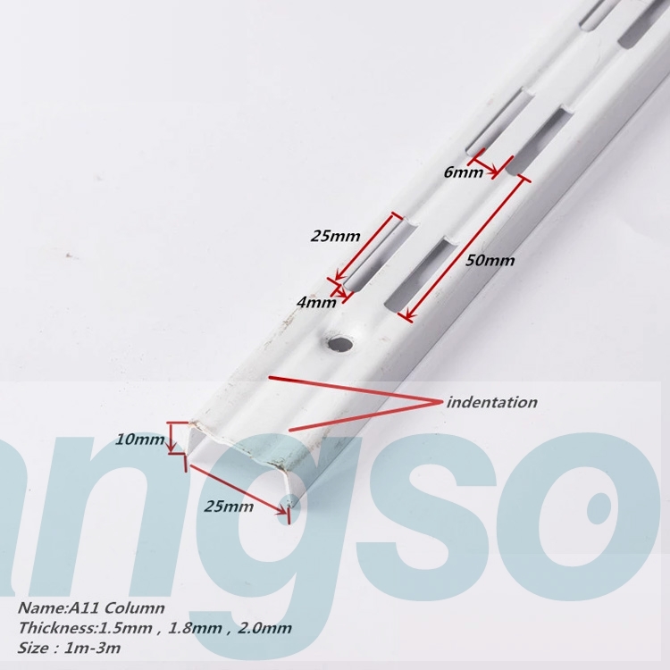 Metal AA column shelfstandardsatin /upright post for hanging brackets ...