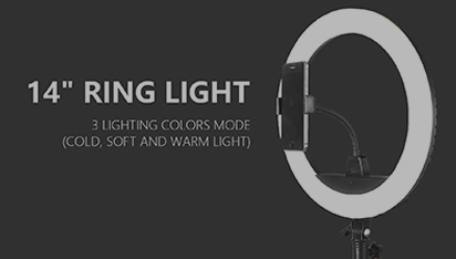 14 Inch LED Ring Light with Light Stand