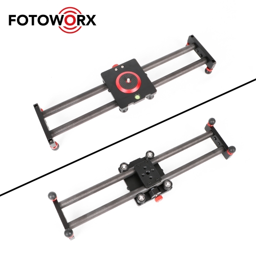 16''/40cm Carbon Fiber Dolly Rail Phone Camera Slider