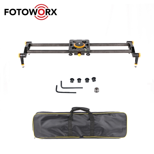 Zomei 60cm-120cm Carbon Fiber Camera Track Dolly Slider Rail System with  Load Capacity for Stabilizing