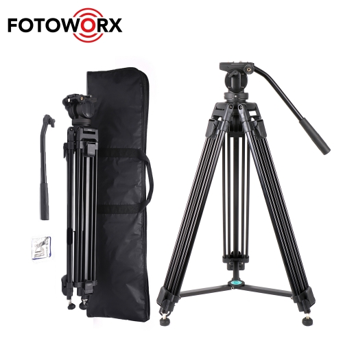 Heavy Duty Aluminum Alloy Video Tripod with Fluid Drag Head (HHB-60)