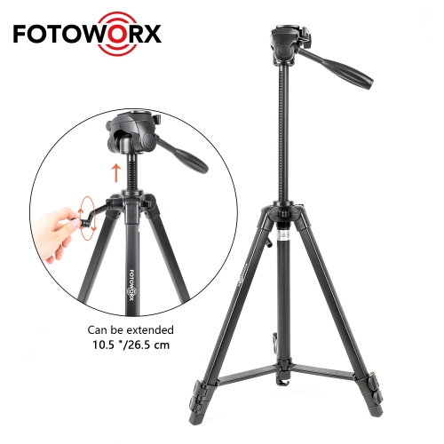 131cm 3-Way Pan Head Camera Tripod