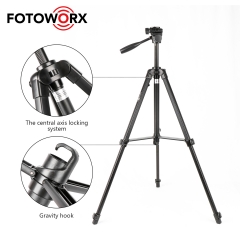 131cm 3-Way Pan Head Camera Tripod