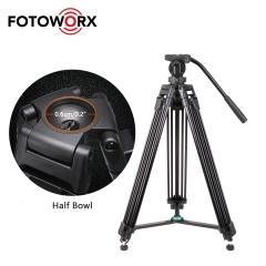 Heavy Duty Aluminum Alloy Video Tripod with Fluid Drag Head (HHB-60)