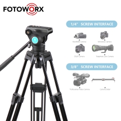 Heavy Duty Aluminum Alloy Video Tripod with Fluid Drag Head (HHA-60)