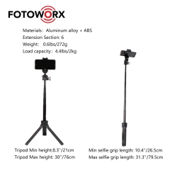 Extendable Mini Tripod Selfie Stick