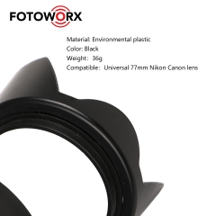 77mm Universal lens hood for Nikon Canon Sony DSLR Camera Lens cover