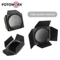 400mm 4 leafs barndoor Reflector Lamp Shade Dish Diffuser compatible for Standard Reflectors