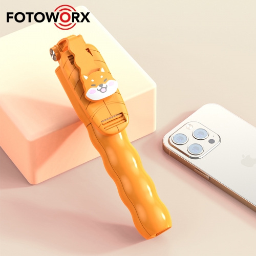 Cartoon selfie stick mini tripod for live streaming