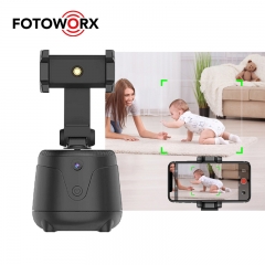 Tripod head auto face tracking 360 degree rotation phone holder