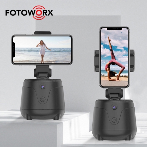 Tripod head auto face tracking 360 degree rotation phone holder