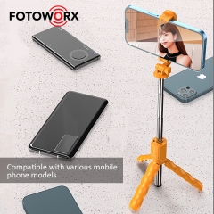 Cartoon selfie stick mini tripod for live streaming