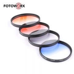 Graduated lens filter graduated color filters