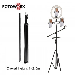 Ring Light tripod set with sound card plate for live streaming