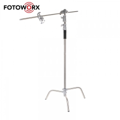 330cm Heavy Duty C-stand + Cross Bar Stainless Steel Light Stand