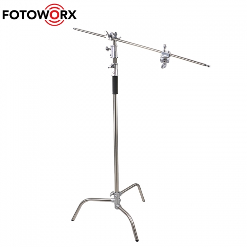 330cm Heavy Duty C-stand + Cross Bar Stainless Steel Light Stand